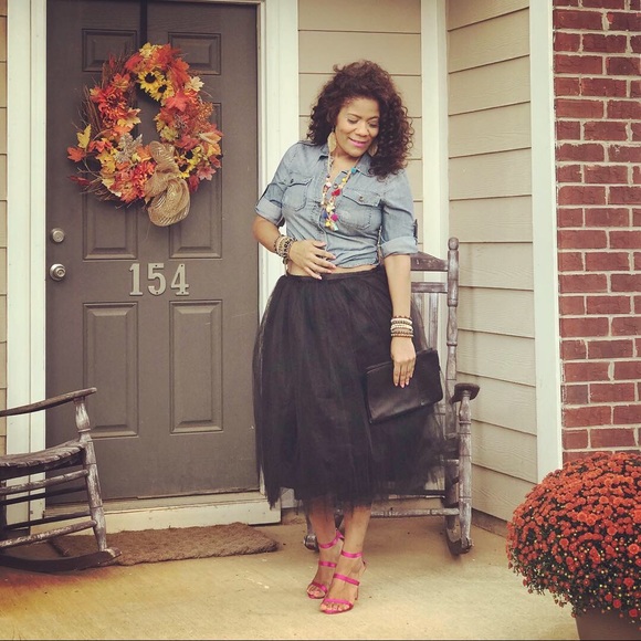 TULLE skirt black sized L - Picture 8 of 8